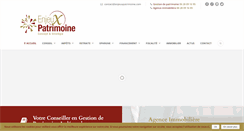 Desktop Screenshot of enjeuxpatrimoine.com